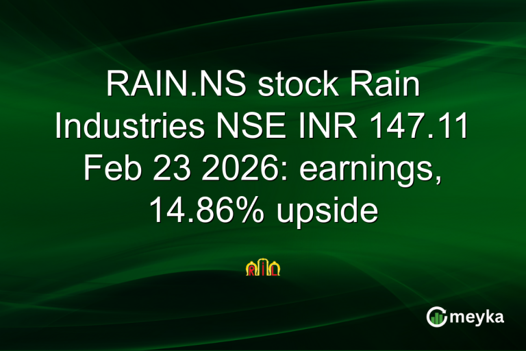 RAIN.NS stock Rain Industries NSE INR 147.11 Feb 23 2026: earnings, 14.86% upside