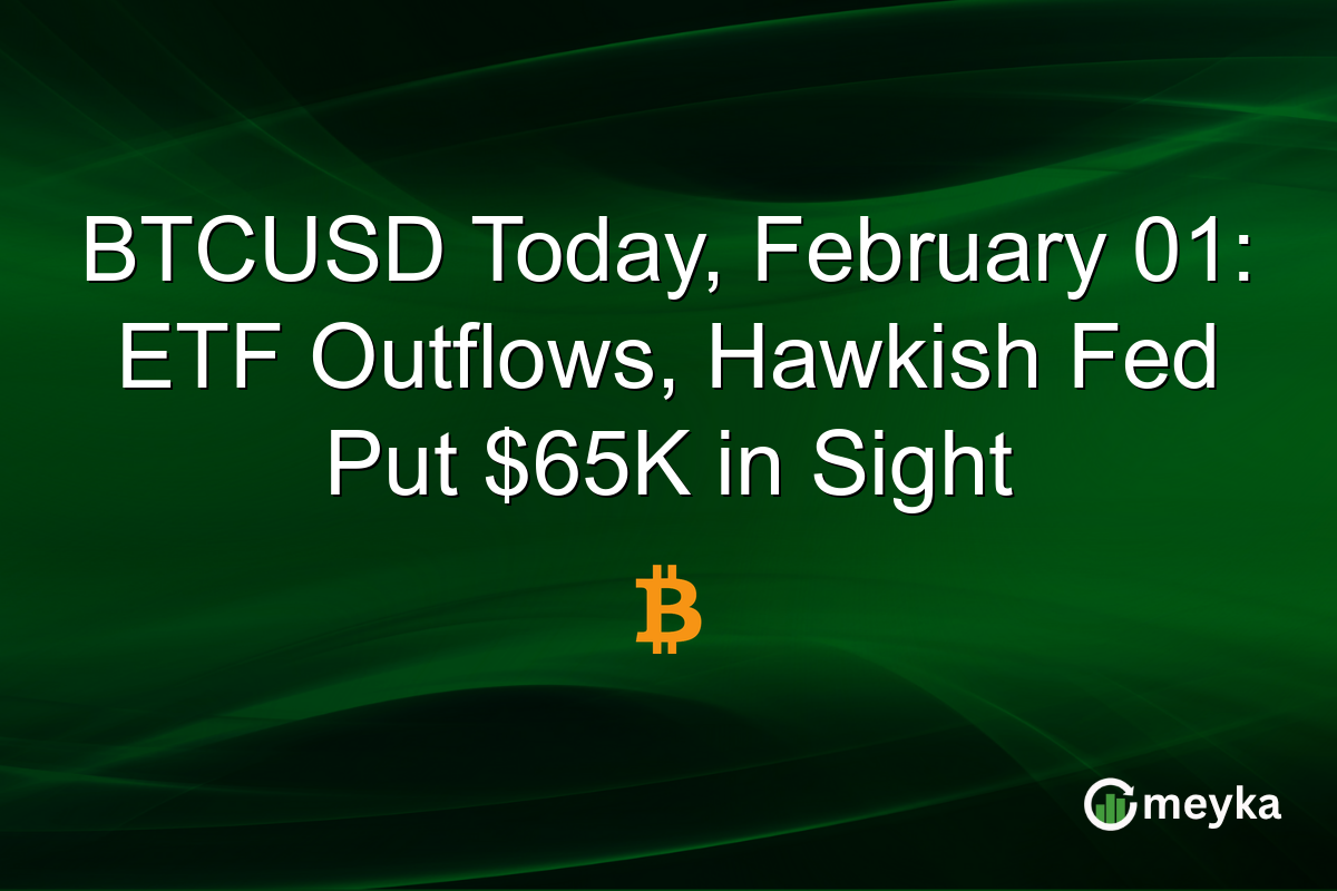 BTCUSD Today, February 01: ETF Outflows, Hawkish Fed Put $65K in Sight
