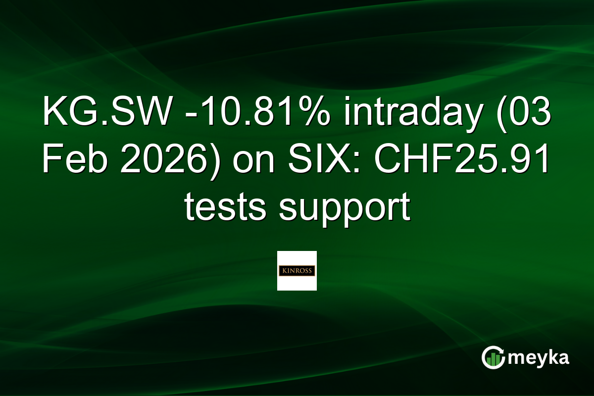 KG.SW -10.81% intraday (03 Feb 2026) on SIX: CHF25.91 tests support