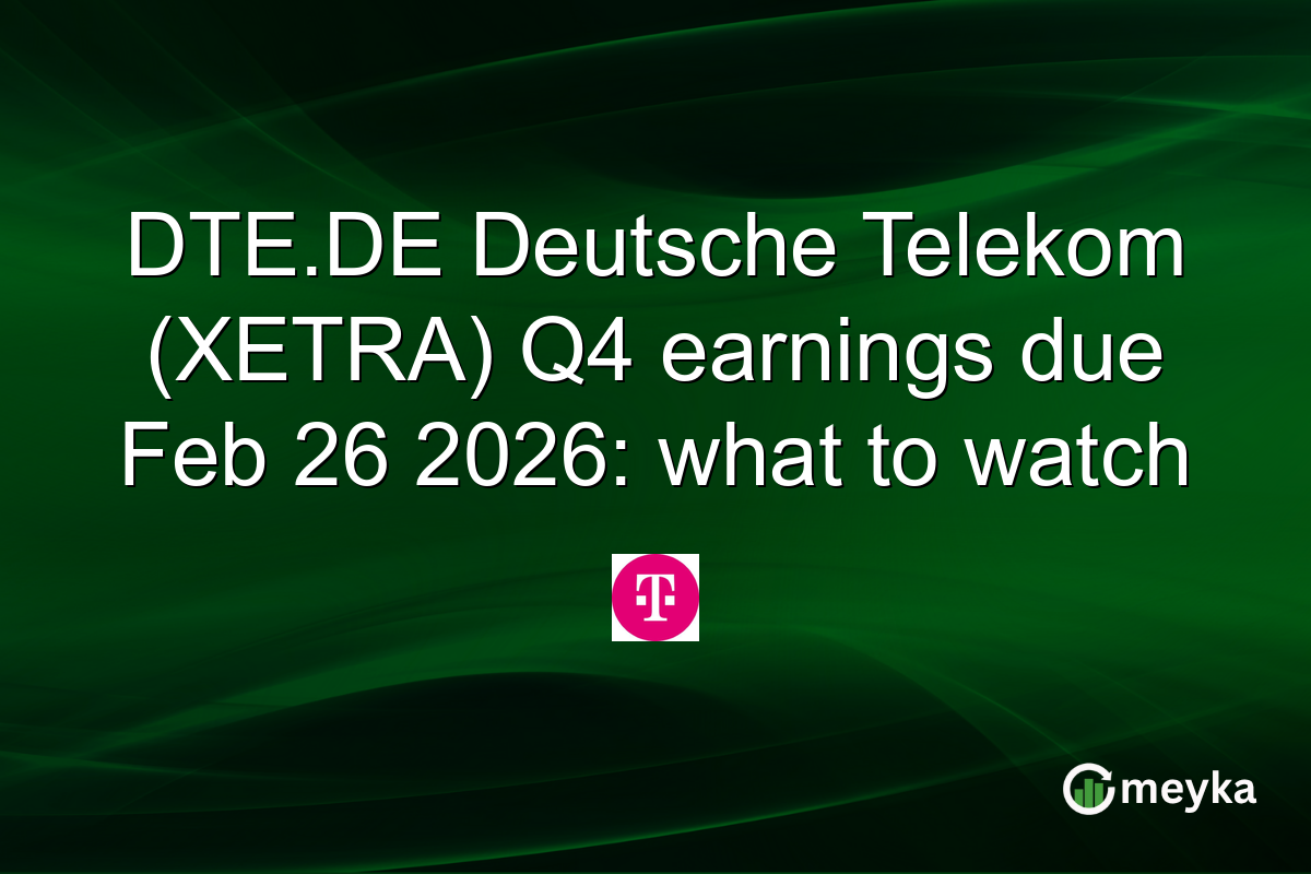 DTE.DE Deutsche Telekom (XETRA) Q4 earnings due Feb 26 2026: what to watch