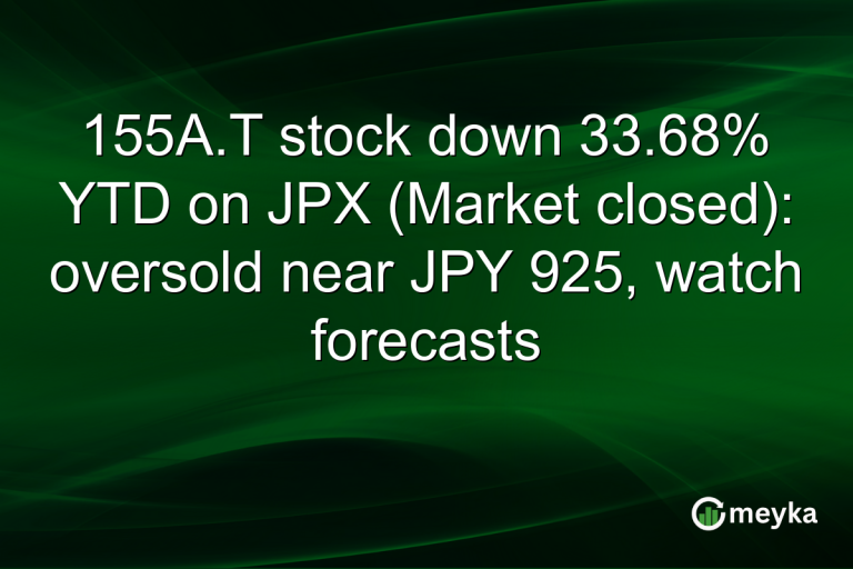 155A.T stock down 33.68% YTD on JPX (Market closed): oversold near JPY 925, watch forecasts