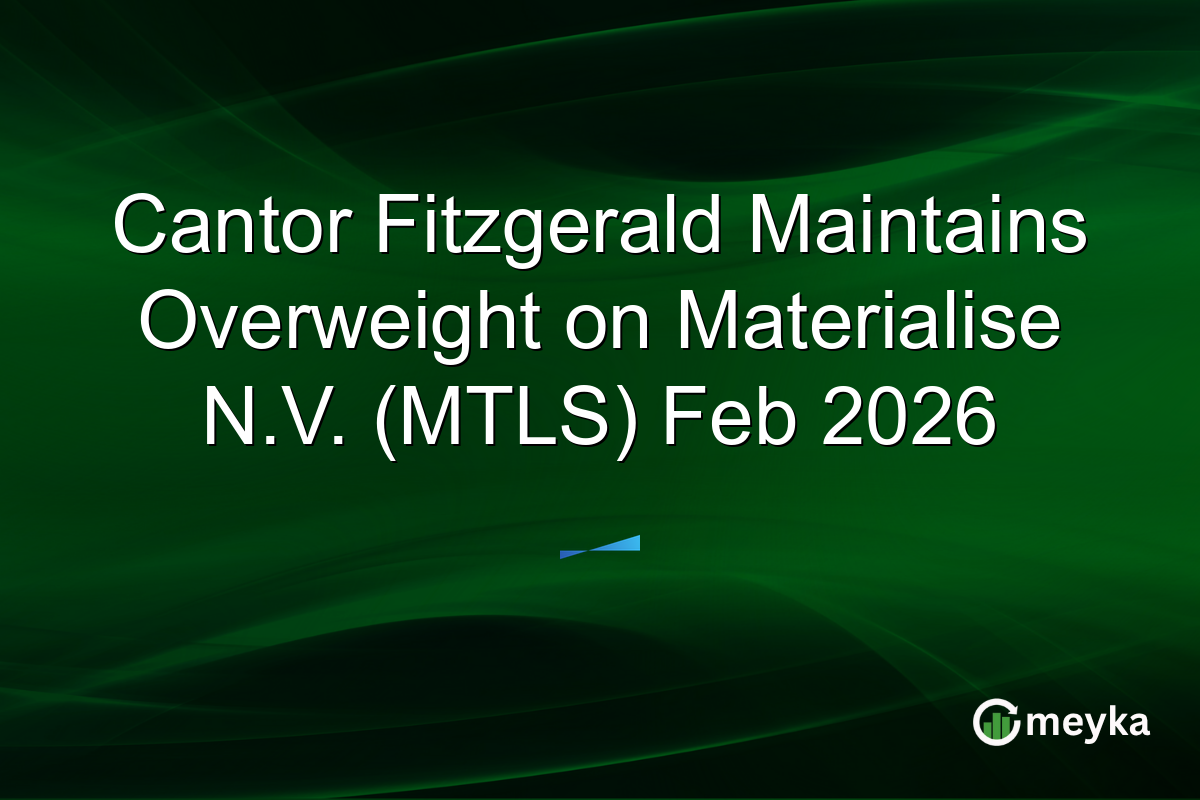 Cantor Fitzgerald Maintains Overweight on Materialise N.V. (MTLS) Feb 2026