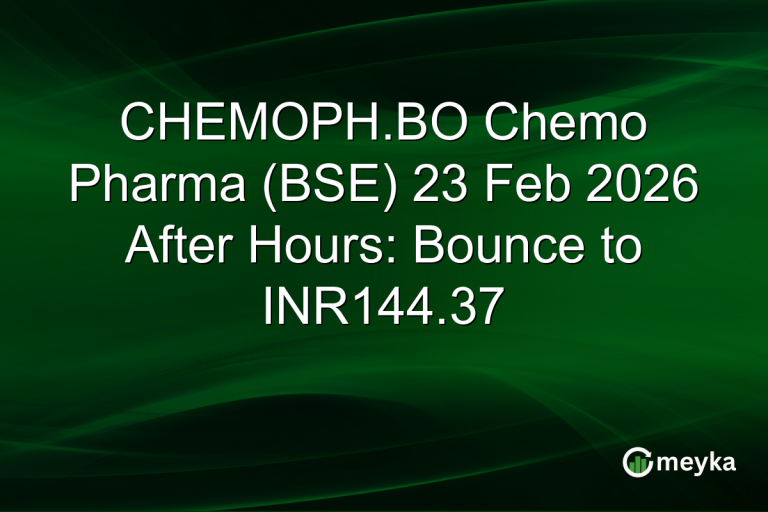 CHEMOPH.BO Chemo Pharma (BSE) 23 Feb 2026 After Hours: Bounce to INR144.37