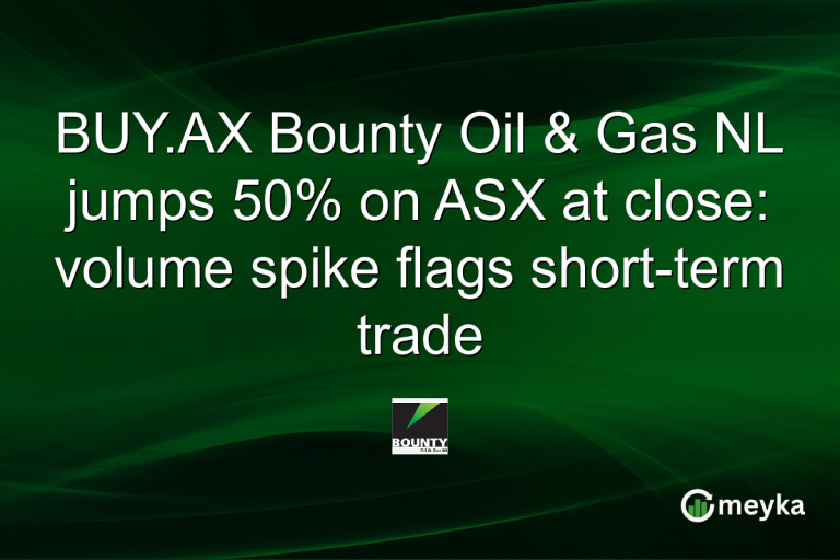 BUY.AX Bounty Oil & Gas NL jumps 50% on ASX at close: volume spike flags short-term trade