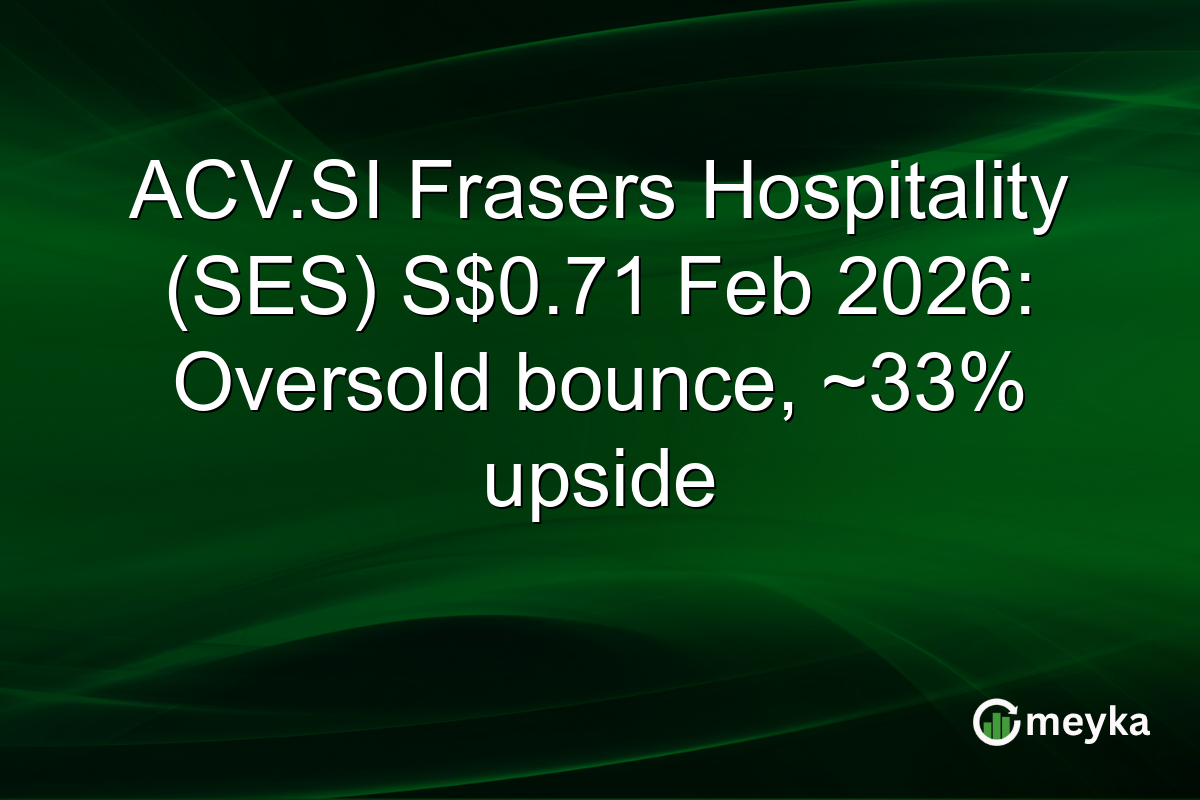 ACV.SI Frasers Hospitality (SES) S$0.71 Feb 2026: Oversold bounce, ~33% upside