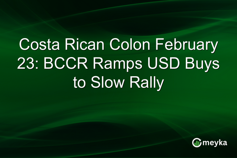 Costa Rican Colon February 23: BCCR Ramps USD Buys to Slow Rally