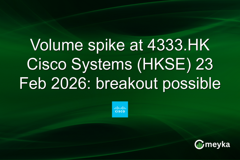 Volume spike at 4333.HK Cisco Systems (HKSE) 23 Feb 2026: breakout possible