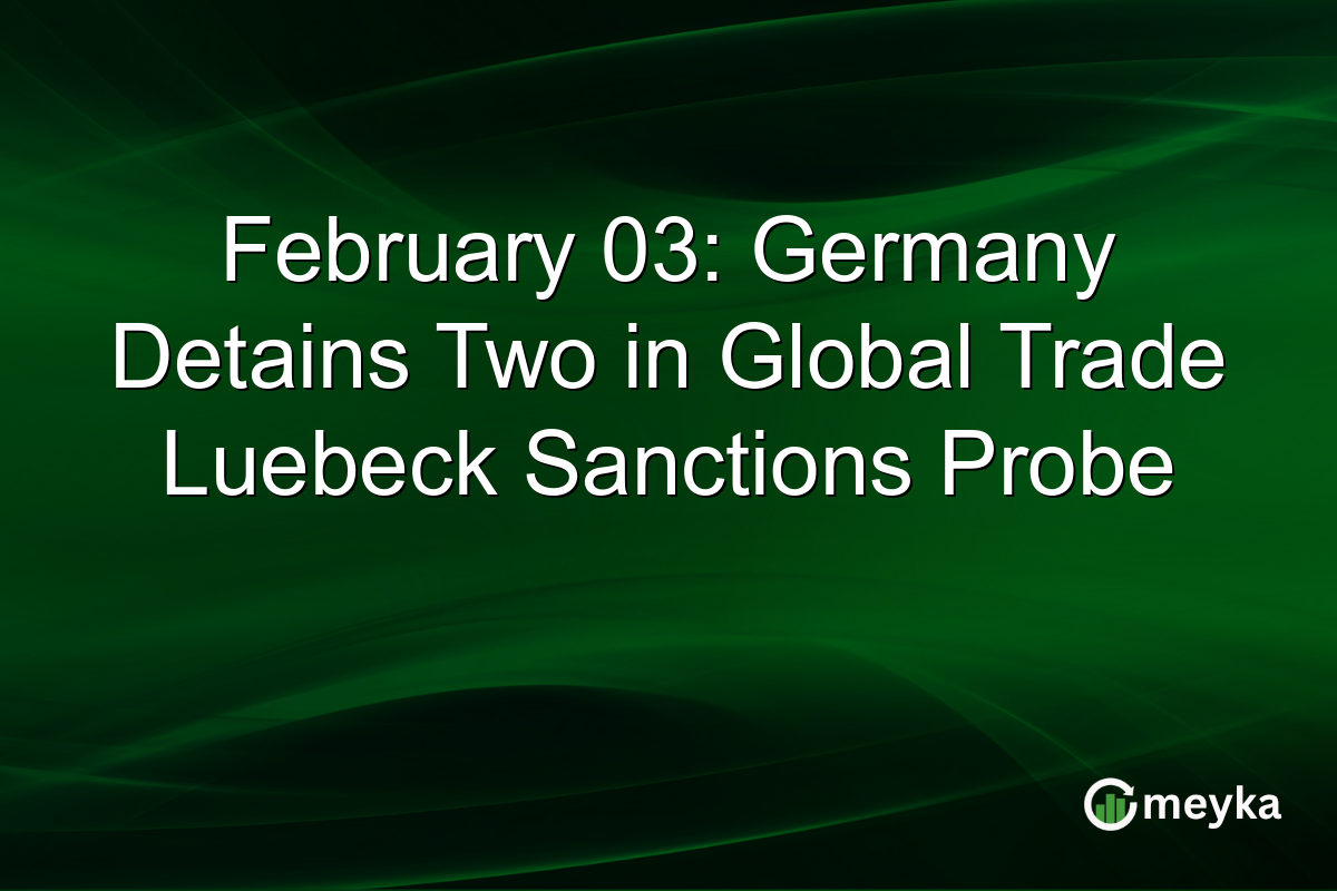 February 03: Germany Detains Two in Global Trade Luebeck Sanctions Probe