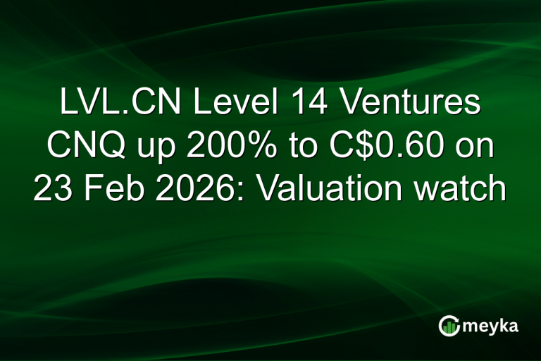 LVL.CN Level 14 Ventures CNQ up 200% to C$0.60 on 23 Feb 2026: Valuation watch