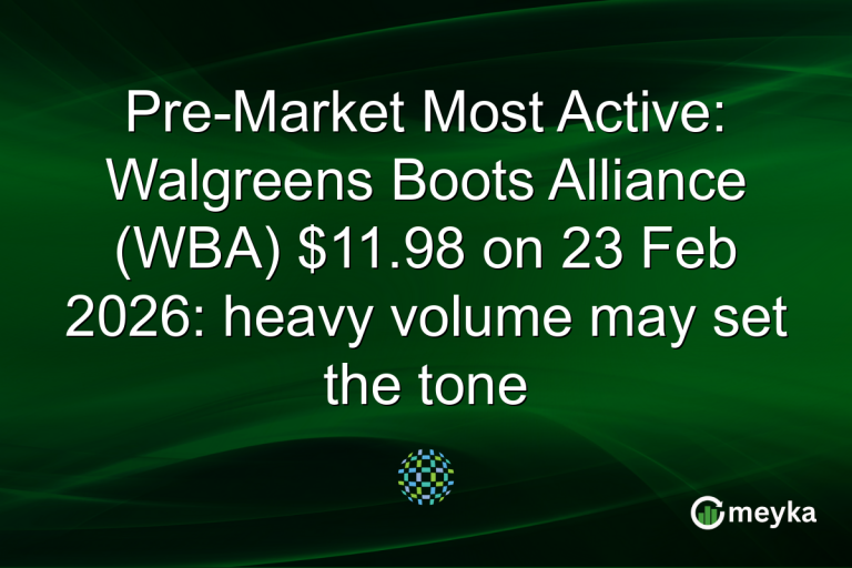 Pre-Market Most Active: Walgreens Boots Alliance (WBA) $11.98 on 23 Feb 2026: heavy volume may set the tone