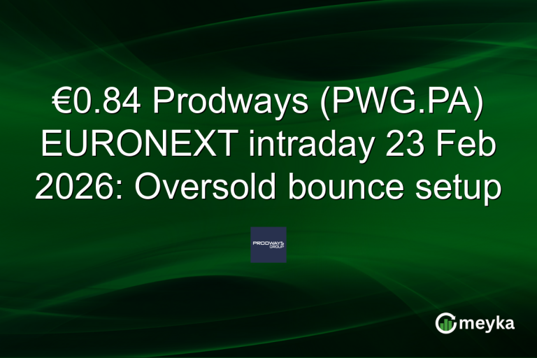 €0.84 Prodways (PWG.PA) EURONEXT intraday 23 Feb 2026: Oversold bounce setup
