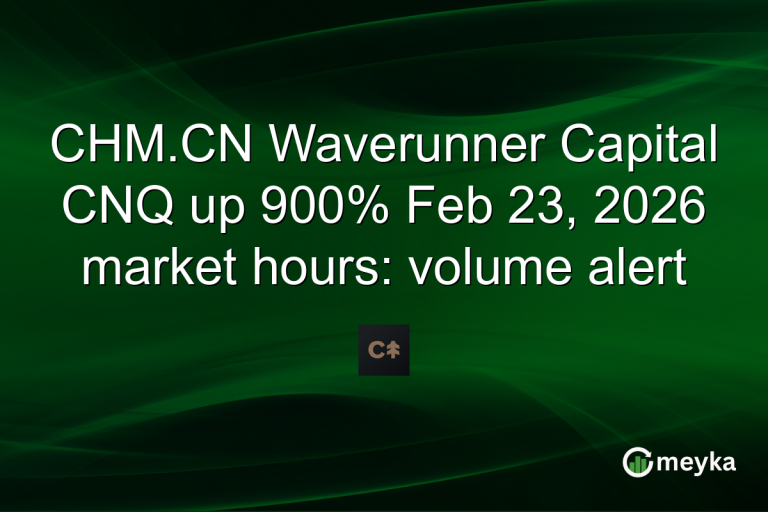CHM.CN Waverunner Capital CNQ up 900% Feb 23, 2026 market hours: volume alert