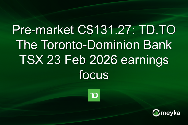 Pre-market C$131.27: TD.TO The Toronto-Dominion Bank TSX 23 Feb 2026 earnings focus