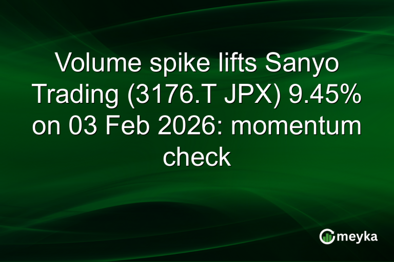 Volume spike lifts Sanyo Trading (3176.T JPX) 9.45% on 03 Feb 2026: momentum check