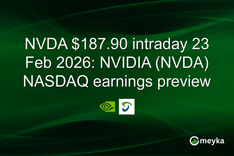 NVDA $187.90 intraday 23 Feb 2026: NVIDIA (NVDA) NASDAQ earnings preview