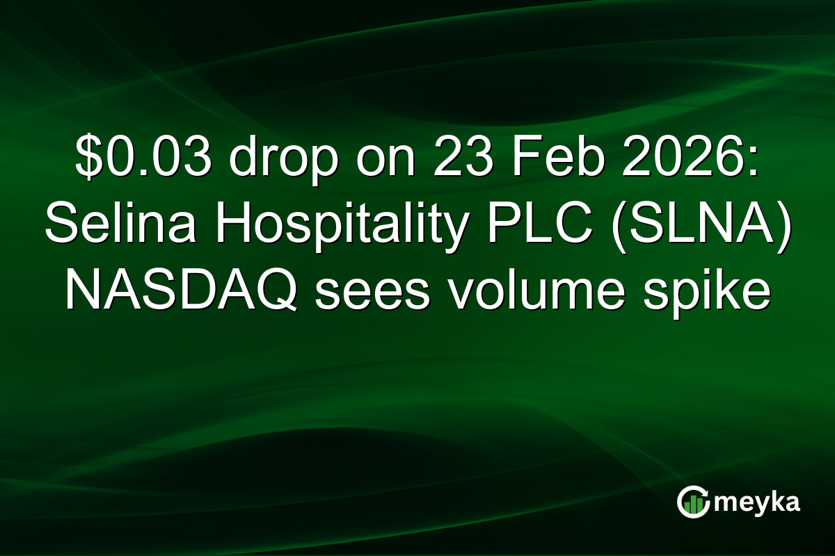 $0.03 drop on 23 Feb 2026: Selina Hospitality PLC (SLNA) NASDAQ sees volume spike