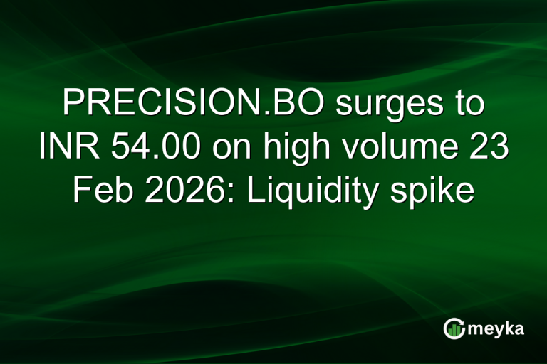 PRECISION.BO surges to INR 54.00 on high volume 23 Feb 2026: Liquidity spike