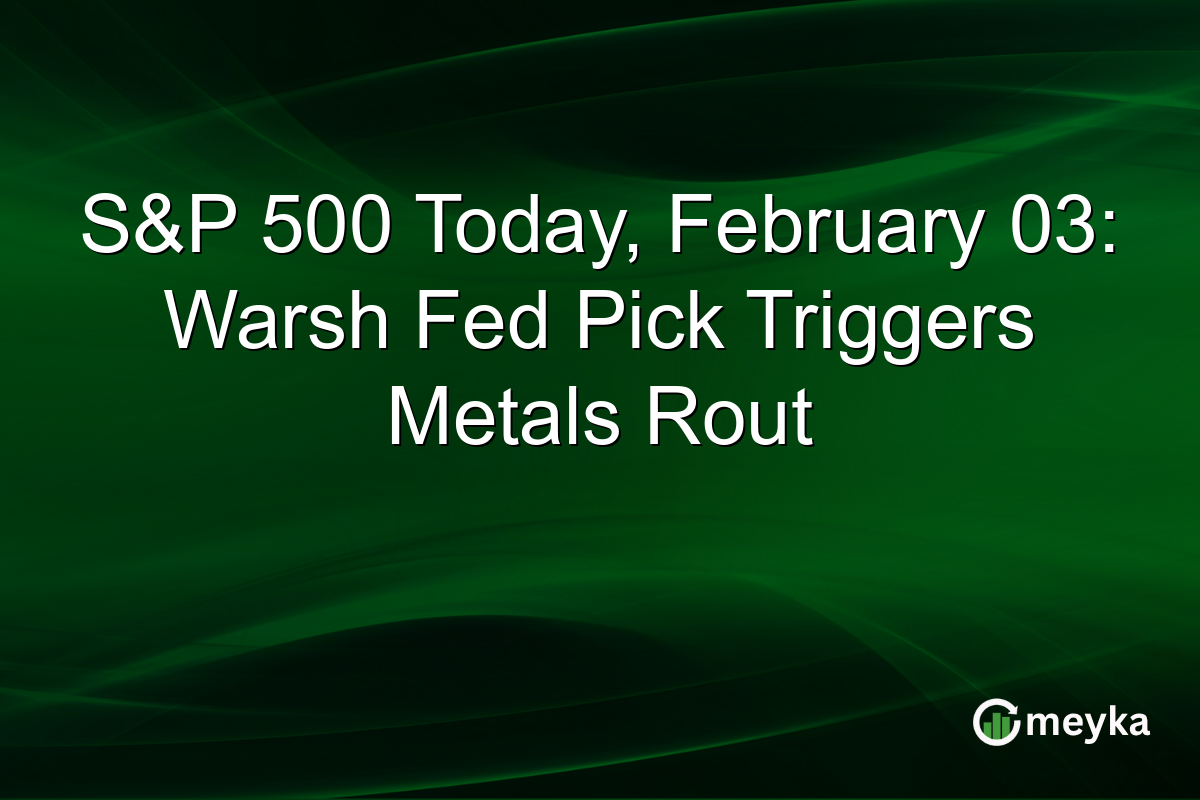 S&P 500 Today, February 03: Warsh Fed Pick Triggers Metals Rout