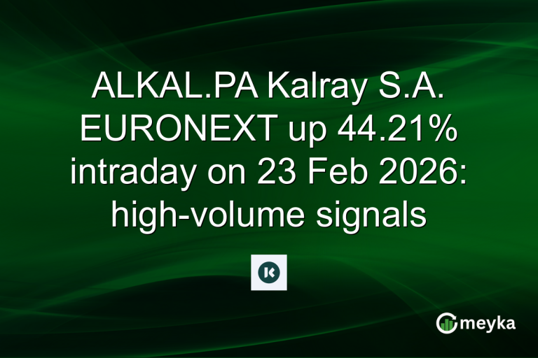 ALKAL.PA Kalray S.A. EURONEXT up 44.21% intraday on 23 Feb 2026: high-volume signals