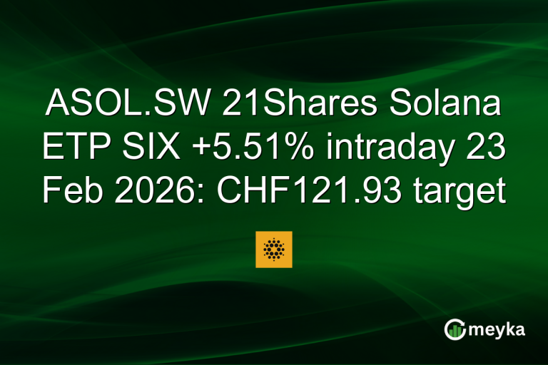 ASOL.SW 21Shares Solana ETP SIX +5.51% intraday 23 Feb 2026: CHF121.93 target