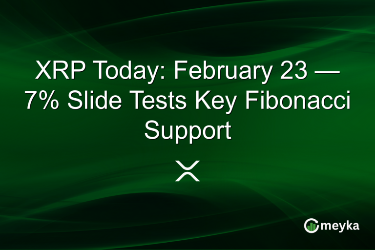 XRP Today: February 23 — 7% Slide Tests Key Fibonacci Support