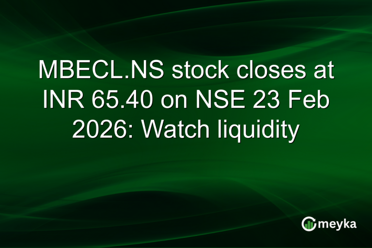 MBECL.NS stock closes at INR 65.40 on NSE 23 Feb 2026: Watch liquidity