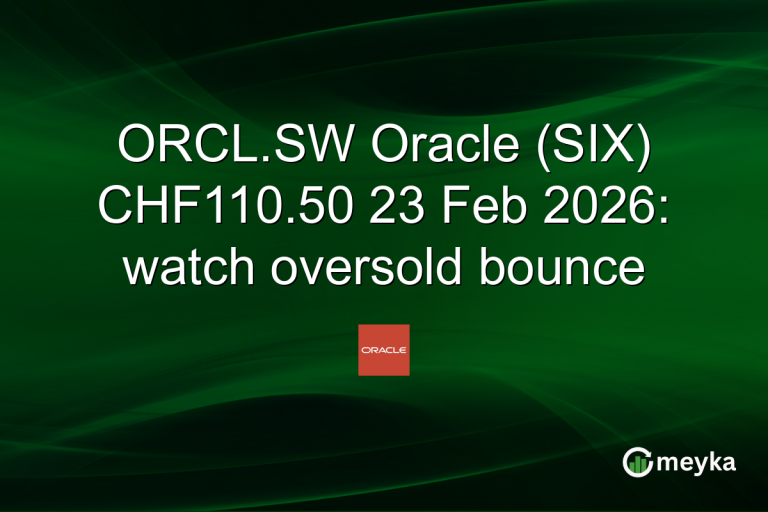 ORCL.SW Oracle (SIX) CHF110.50 23 Feb 2026: watch oversold bounce