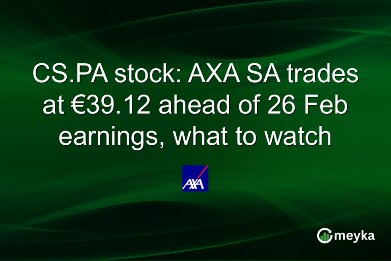 CS.PA stock: AXA SA trades at €39.12 ahead of 26 Feb earnings, what to watch