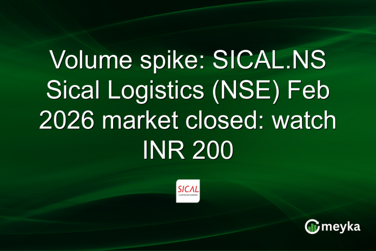 Volume spike: SICAL.NS Sical Logistics (NSE) Feb 2026 market closed: watch INR 200