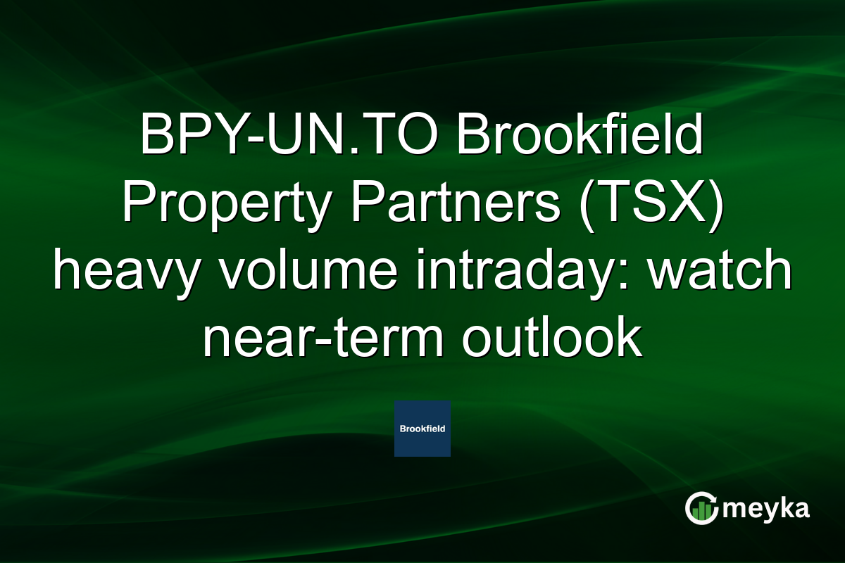 BPY-UN.TO Brookfield Property Partners (TSX) heavy volume intraday: watch near-term outlook