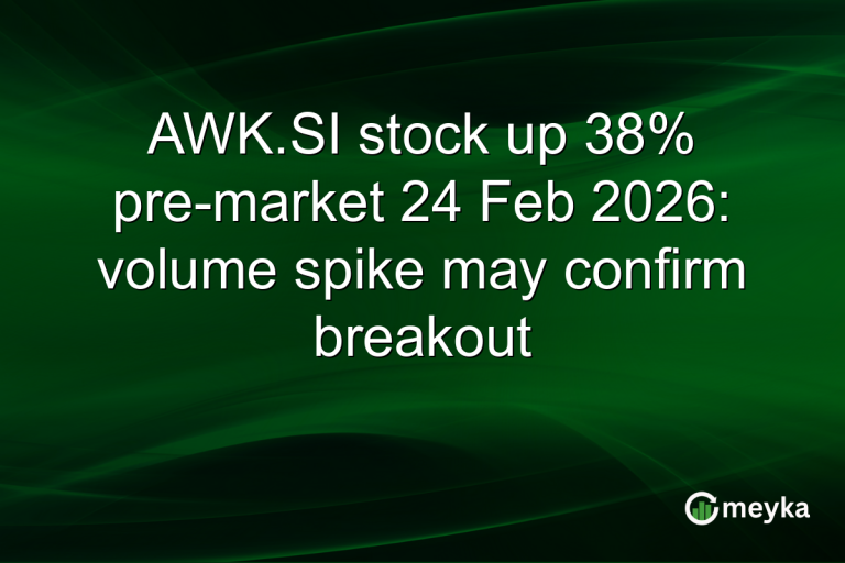 AWK.SI stock up 38% pre-market 24 Feb 2026: volume spike may confirm breakout