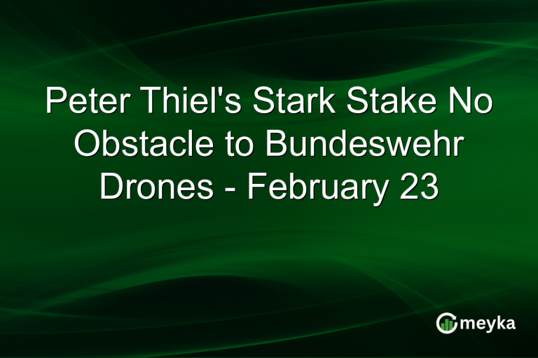 Peter Thiel's Stark Stake No Obstacle to Bundeswehr Drones - February 23