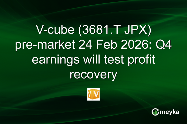 V-cube (3681.T JPX) pre-market 24 Feb 2026: Q4 earnings will test profit recovery