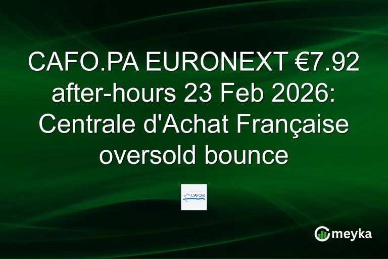 CAFO.PA EURONEXT €7.92 after-hours 23 Feb 2026: Centrale d'Achat Française oversold bounce