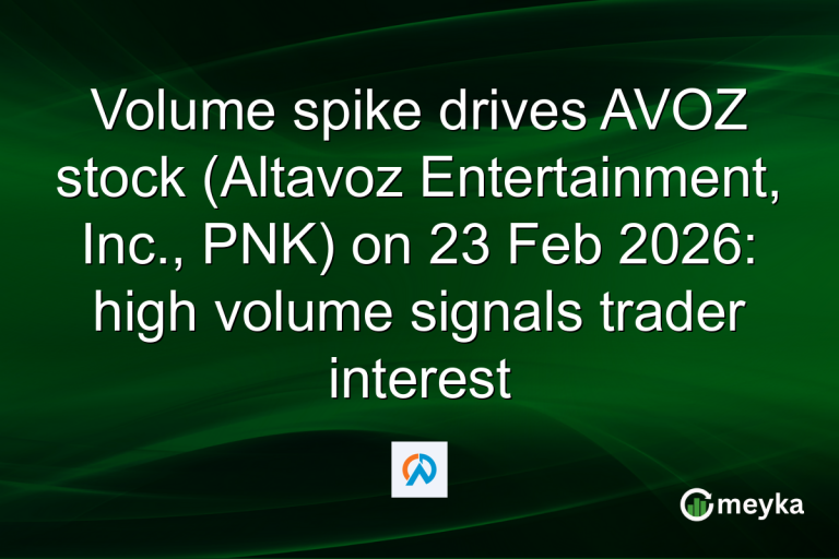 Volume spike drives AVOZ stock (Altavoz Entertainment, Inc., PNK) on 23 Feb 2026: high volume signals trader interest