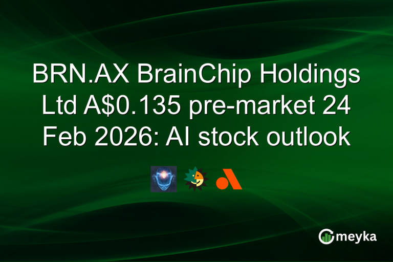 BRN.AX BrainChip Holdings Ltd A$0.135 pre-market 24 Feb 2026: AI stock outlook