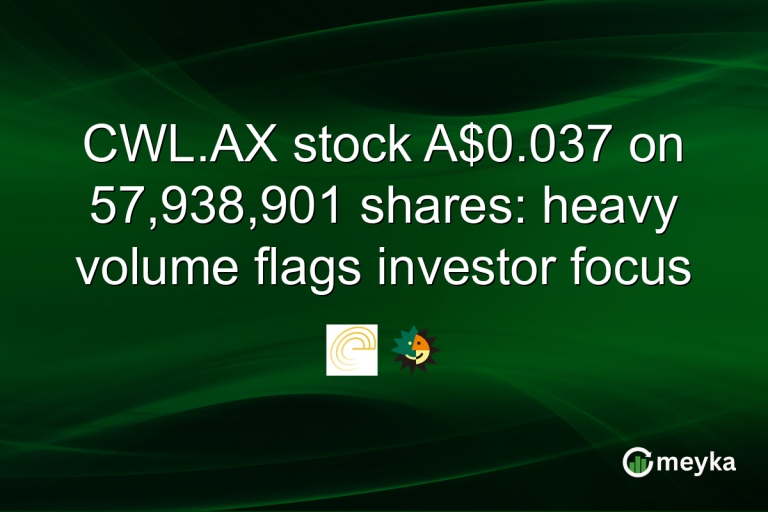 CWL.AX stock A$0.037 on 57,938,901 shares: heavy volume flags investor focus