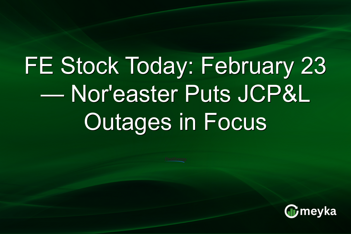 FE Stock Today: February 23 — Nor’easter Puts JCP&L Outages in Focus