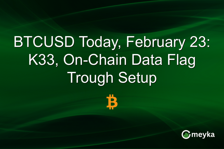 BTCUSD Today, February 23: K33, On-Chain Data Flag Trough Setup