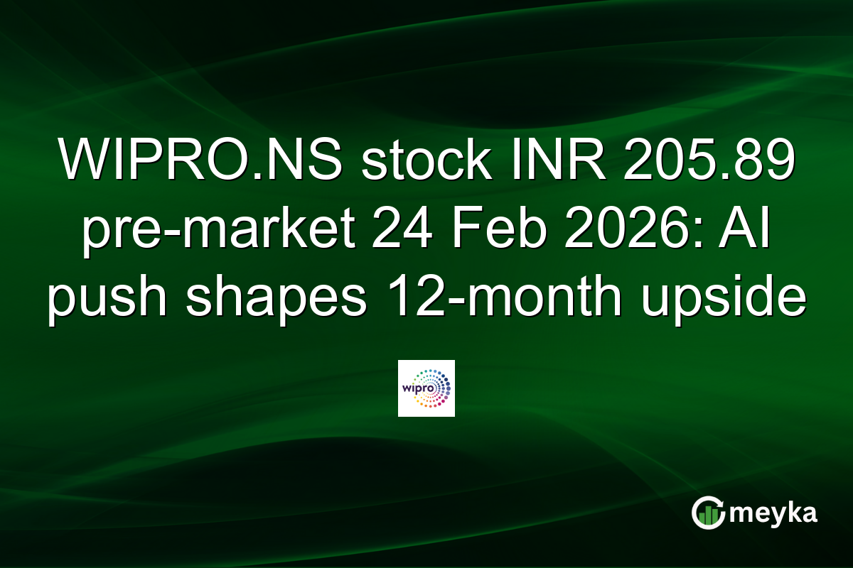 WIPRO.NS stock INR 205.89 pre-market 24 Feb 2026: AI push shapes 12-month upside