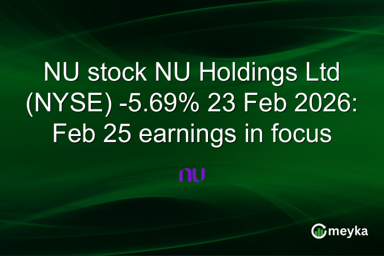 NU stock NU Holdings Ltd (NYSE) -5.69% 23 Feb 2026: Feb 25 earnings in focus