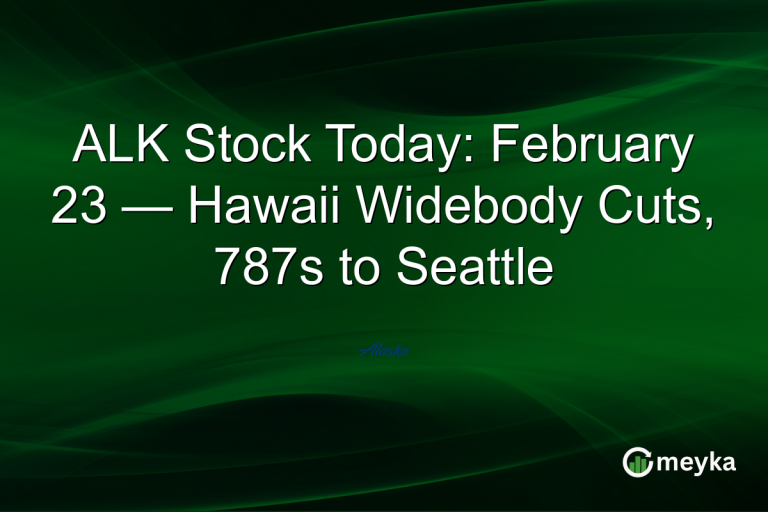 ALK Stock Today: February 23 — Hawaii Widebody Cuts, 787s to Seattle
