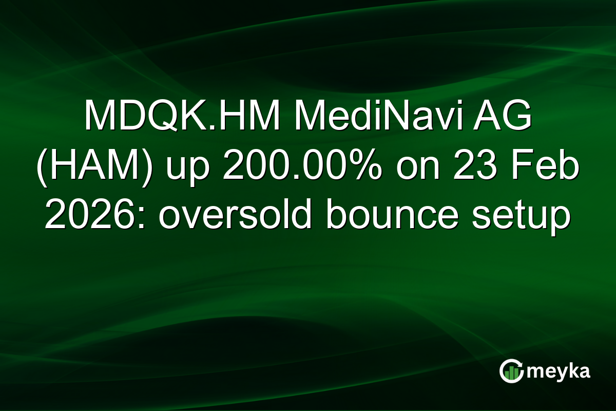 MDQK.HM MediNavi AG (HAM) up 200.00% on 23 Feb 2026: oversold bounce setup