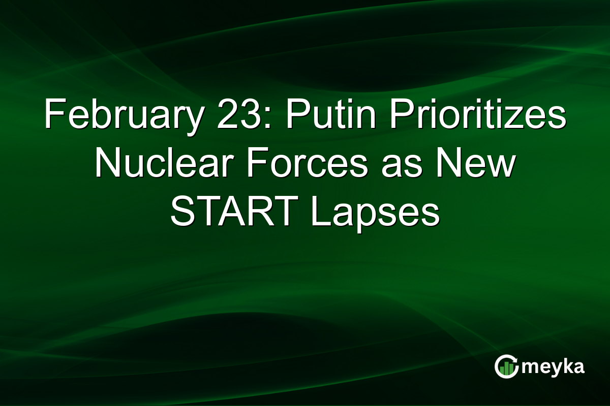 February 23: Putin Prioritizes Nuclear Forces as New START Lapses