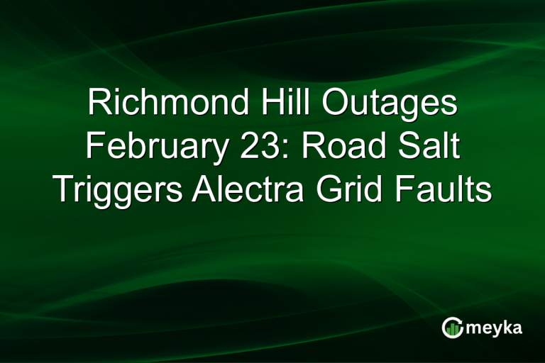 Richmond Hill Outages February 23: Road Salt Triggers Alectra Grid Faults