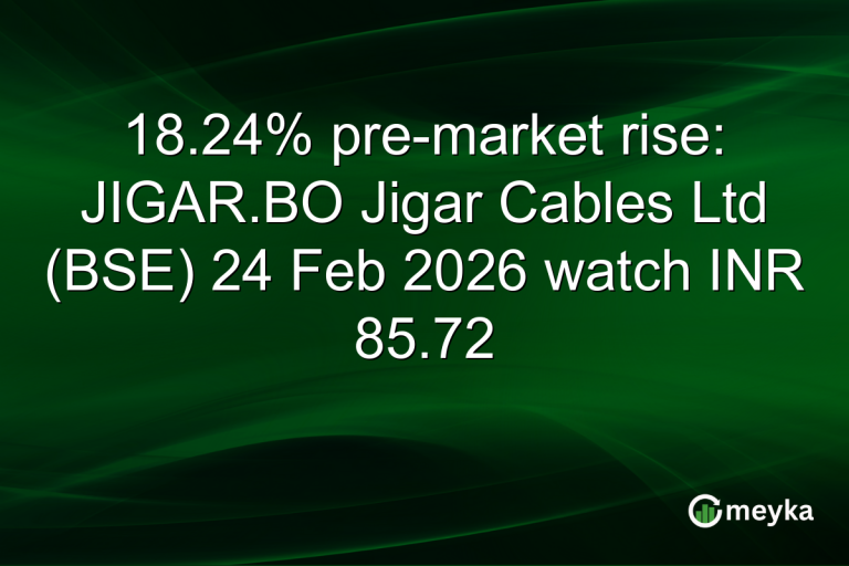 18.24% pre-market rise: JIGAR.BO Jigar Cables Ltd (BSE) 24 Feb 2026 watch INR 85.72
