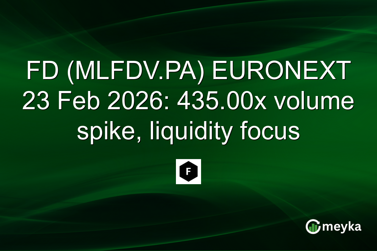 FD (MLFDV.PA) EURONEXT 23 Feb 2026: 435.00x volume spike, liquidity focus
