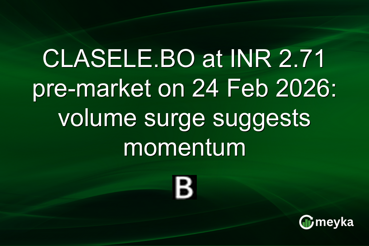 CLASELE.BO at INR 2.71 pre-market on 24 Feb 2026: volume surge suggests momentum