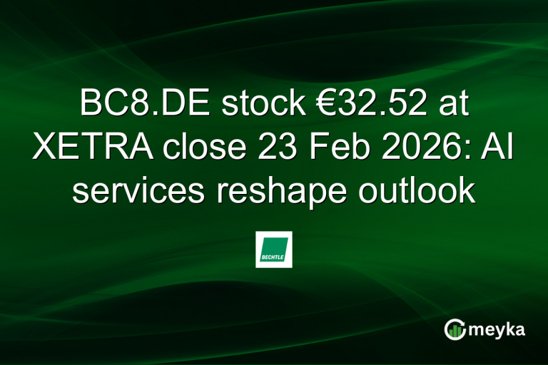 BC8.DE stock €32.52 at XETRA close 23 Feb 2026: AI services reshape outlook