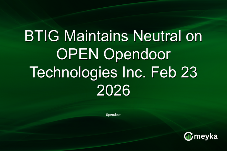BTIG Maintains Neutral on OPEN Opendoor Technologies Inc. Feb 23 2026